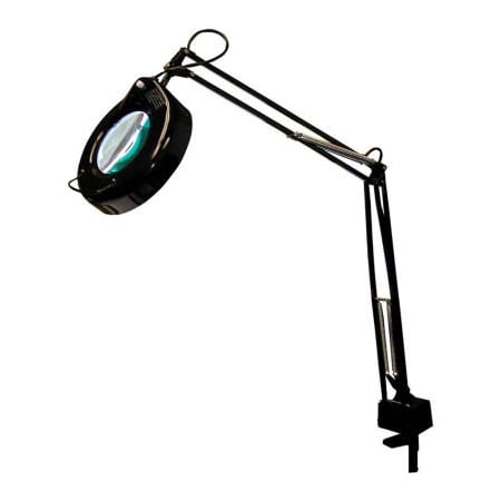 Mg Electronics 3-Diopter Fluorescent Magnifier Lamp w/ AC receptacle, Black LUX-520